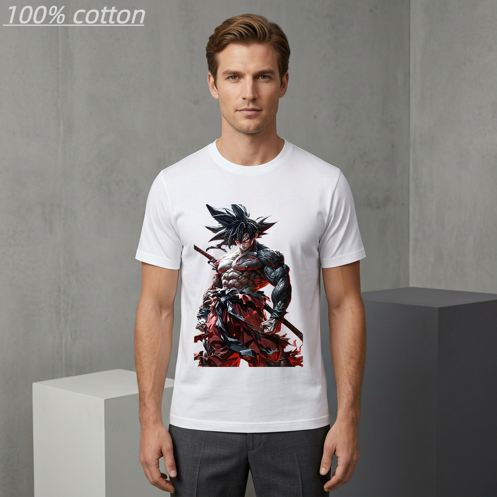 Anime Cosplay Armor - Men's Summer 100% Cotton Anime T