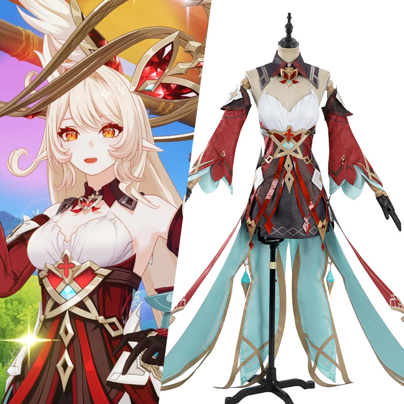 Anime Cosplay Women - Genshin Impact Alice Cosplay Set Witch's