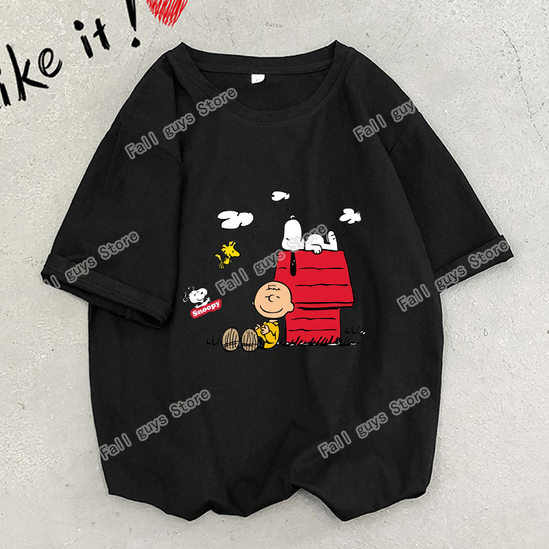 Snoopys Adult T-Shirt Black An - огляд і ціна Cosplay Anime Basic