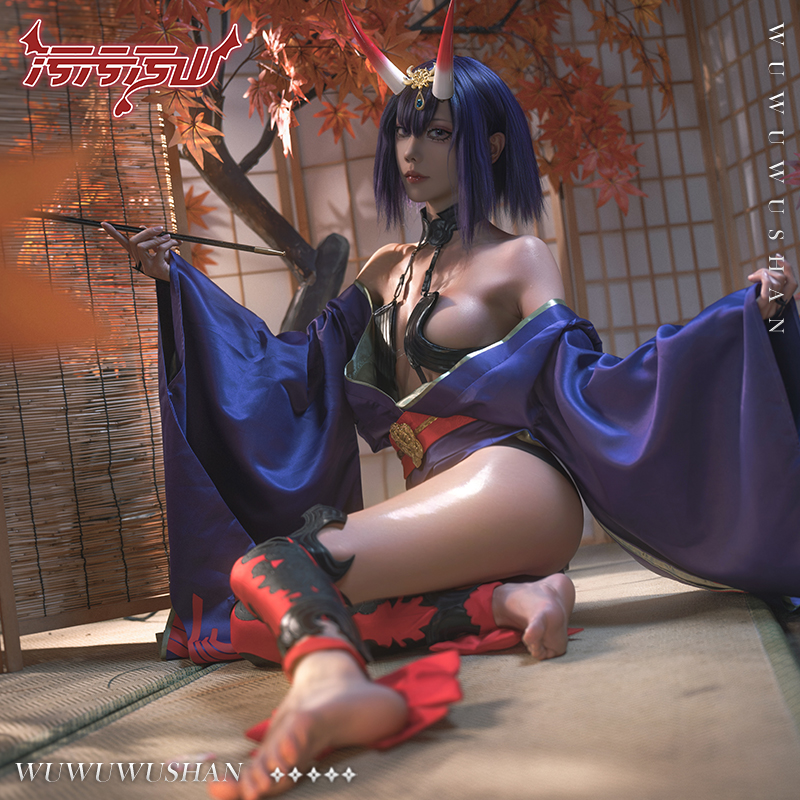 FGO Shuten douji Cosplay Costu - огляд і ціна Anime Cosplay Photoshoot