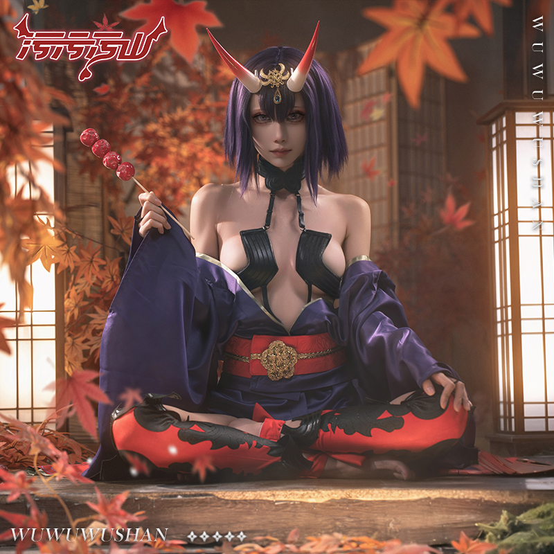 FGO Shuten douji Cosplay Costu - огляд і ціна Anime Cosplay Photoshoot