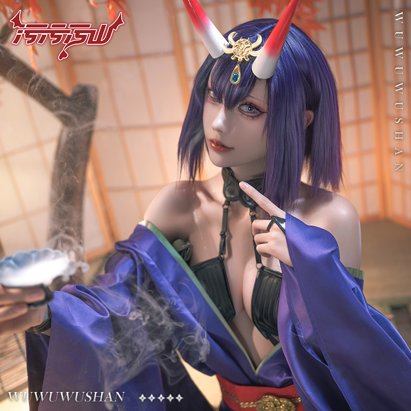 FGO Shuten douji Cosplay Costu - огляд і ціна Anime Cosplay Photoshoot